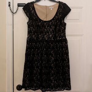 Soulmates Black Lace Cap Sleeve Dress, Size XL